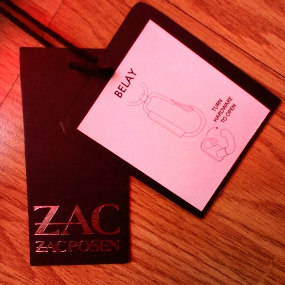 Zac Posen NWT ladies gray leather purse Belay Saddlebag crossover MSRP $295 - Picture 5 of 9